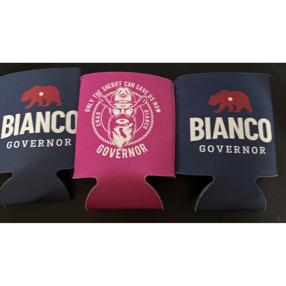 Sheriff Chad Bianco Governor 2026 Beer Bottle Can Holder Koozie Political Memo